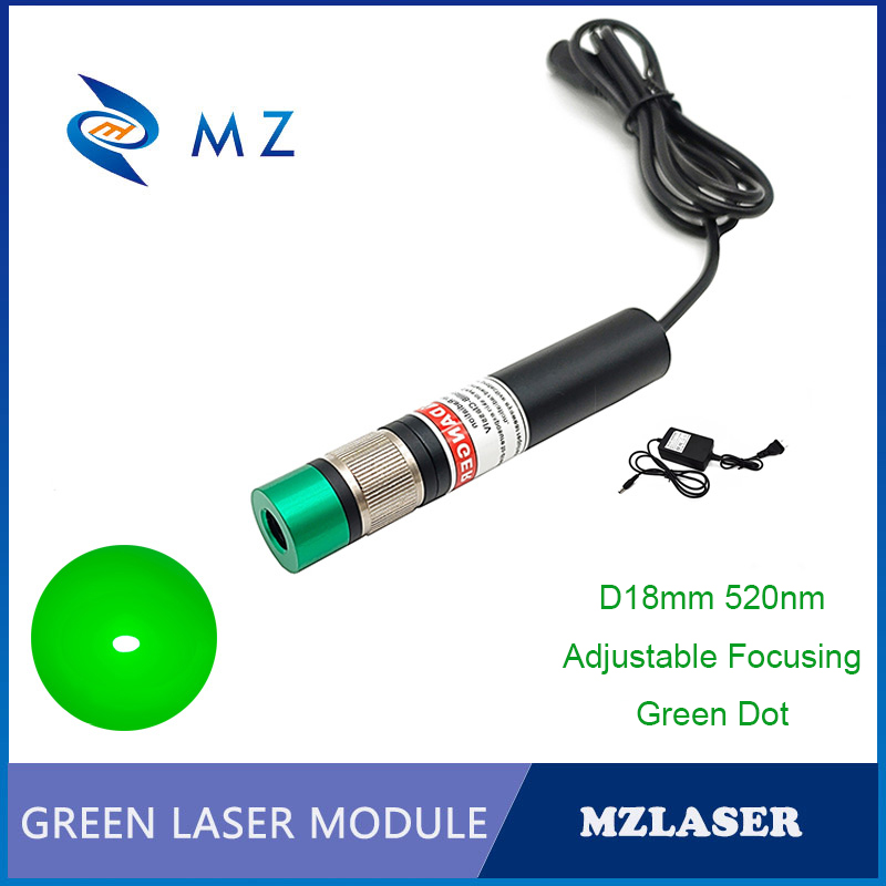 Industrial Laser Supply - High Brightness Adjustable Focusable D18mm 520nm