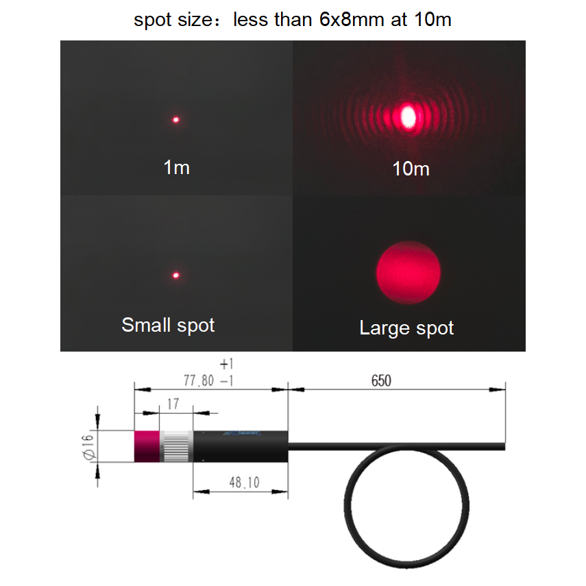 Adjustable Focusing Red Dot La - Industrial Grade Laser recension och pris